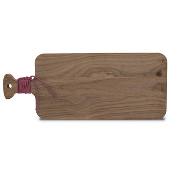 Walnut Charcuterie Board w/ Handle & Leather Wrap
