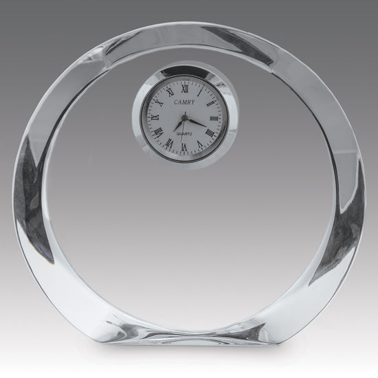 Round Optic Crystal Clock