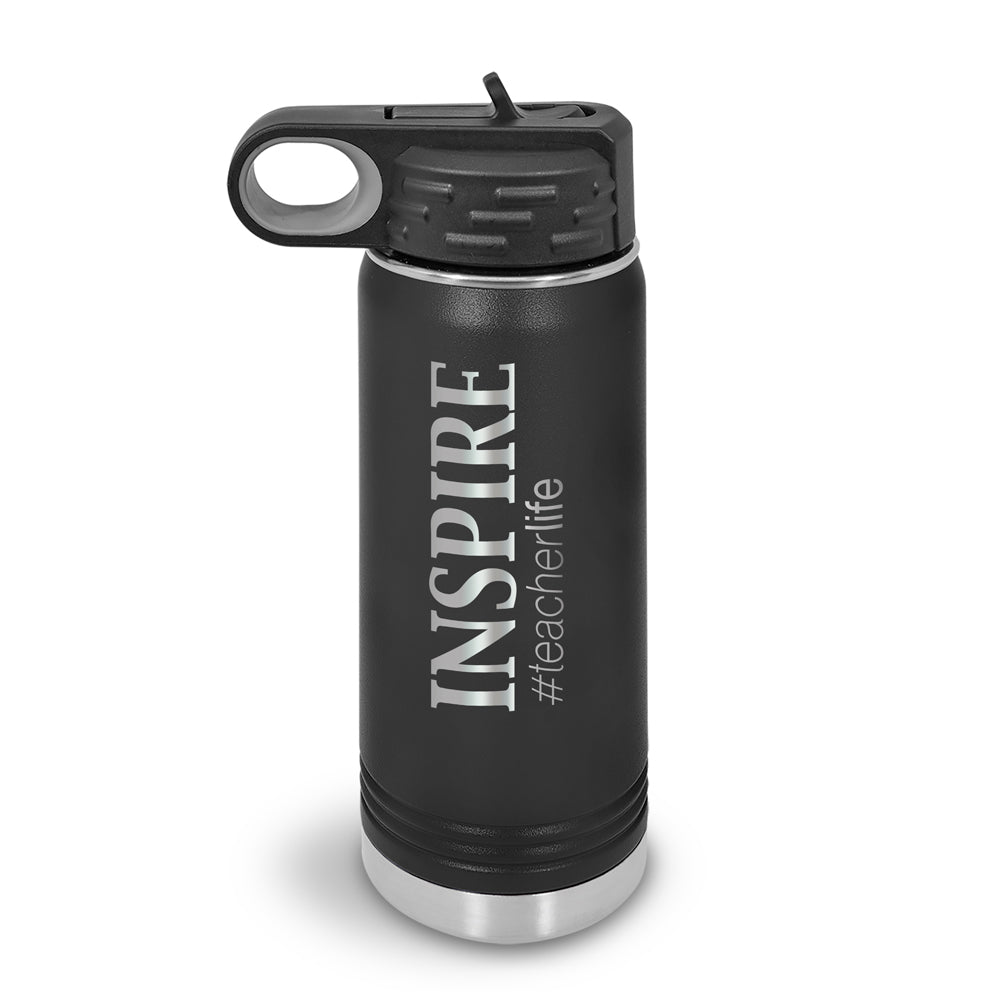 Inspire #teacherlife 20 oz. Stainless Steel Water Bottle