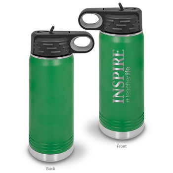 Inspire #teacherlife 20 oz. Stainless Steel Water Bottle