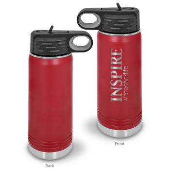 Inspire #teacherlife 20 oz. Stainless Steel Water Bottle