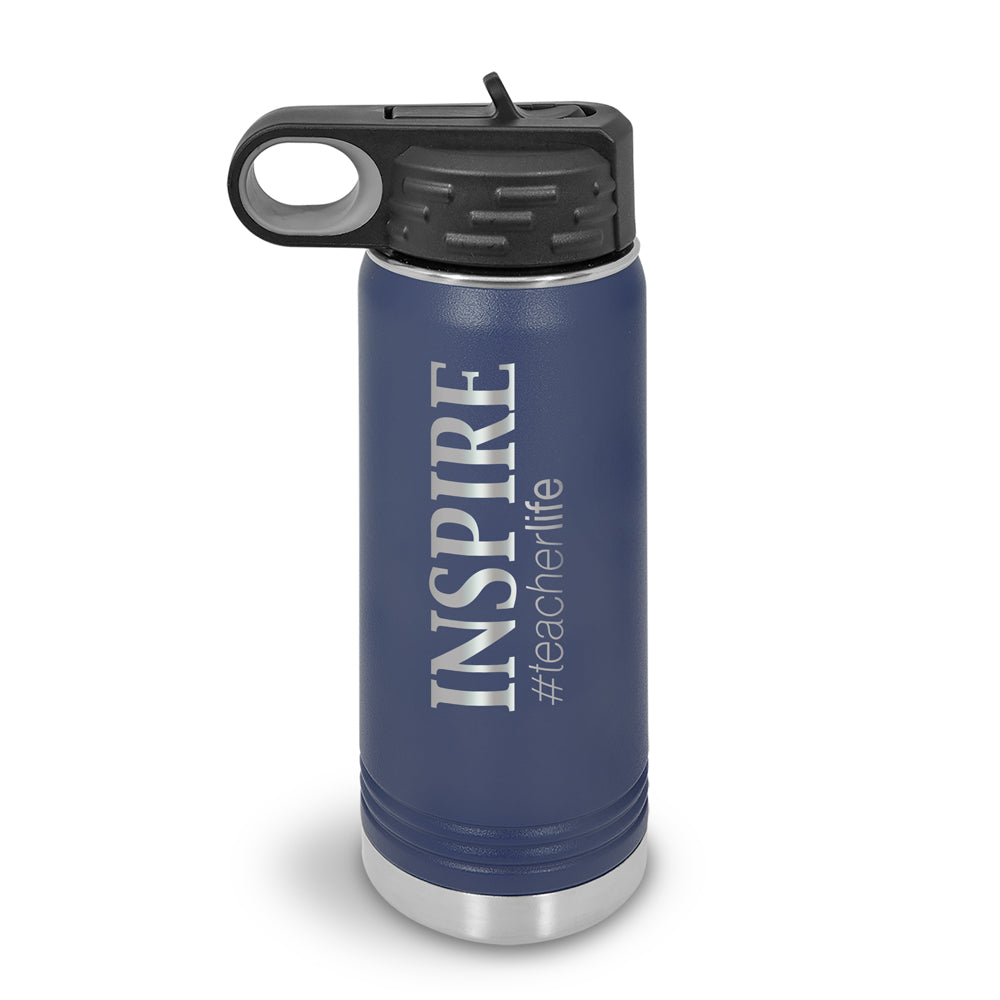 Inspire #teacherlife 20 oz. Stainless Steel Water Bottle