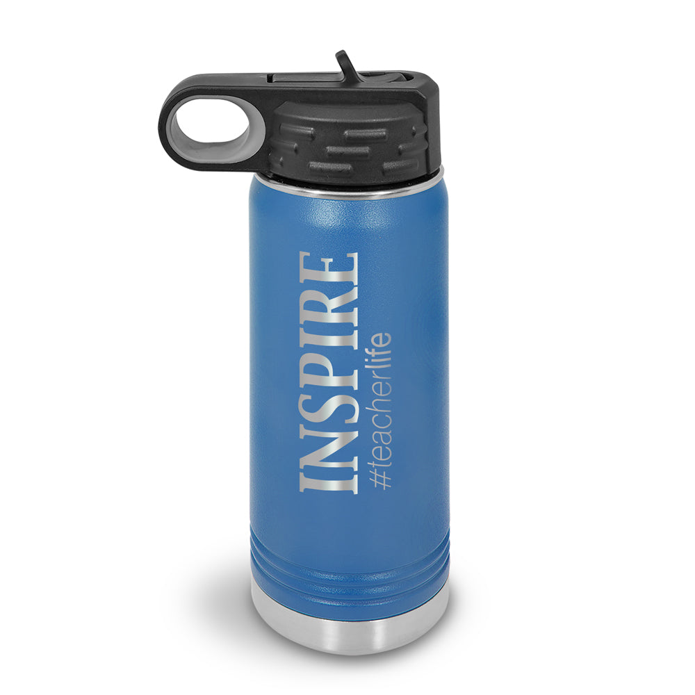 Inspire #teacherlife 20 oz. Stainless Steel Water Bottle