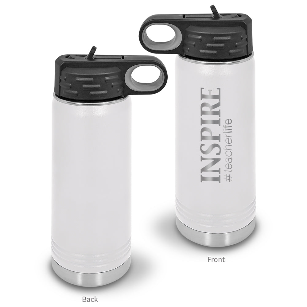 Inspire #teacherlife 20 oz. Stainless Steel Water Bottle