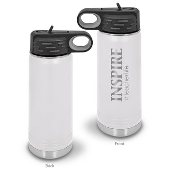 Inspire #teacherlife 20 oz. Stainless Steel Water Bottle