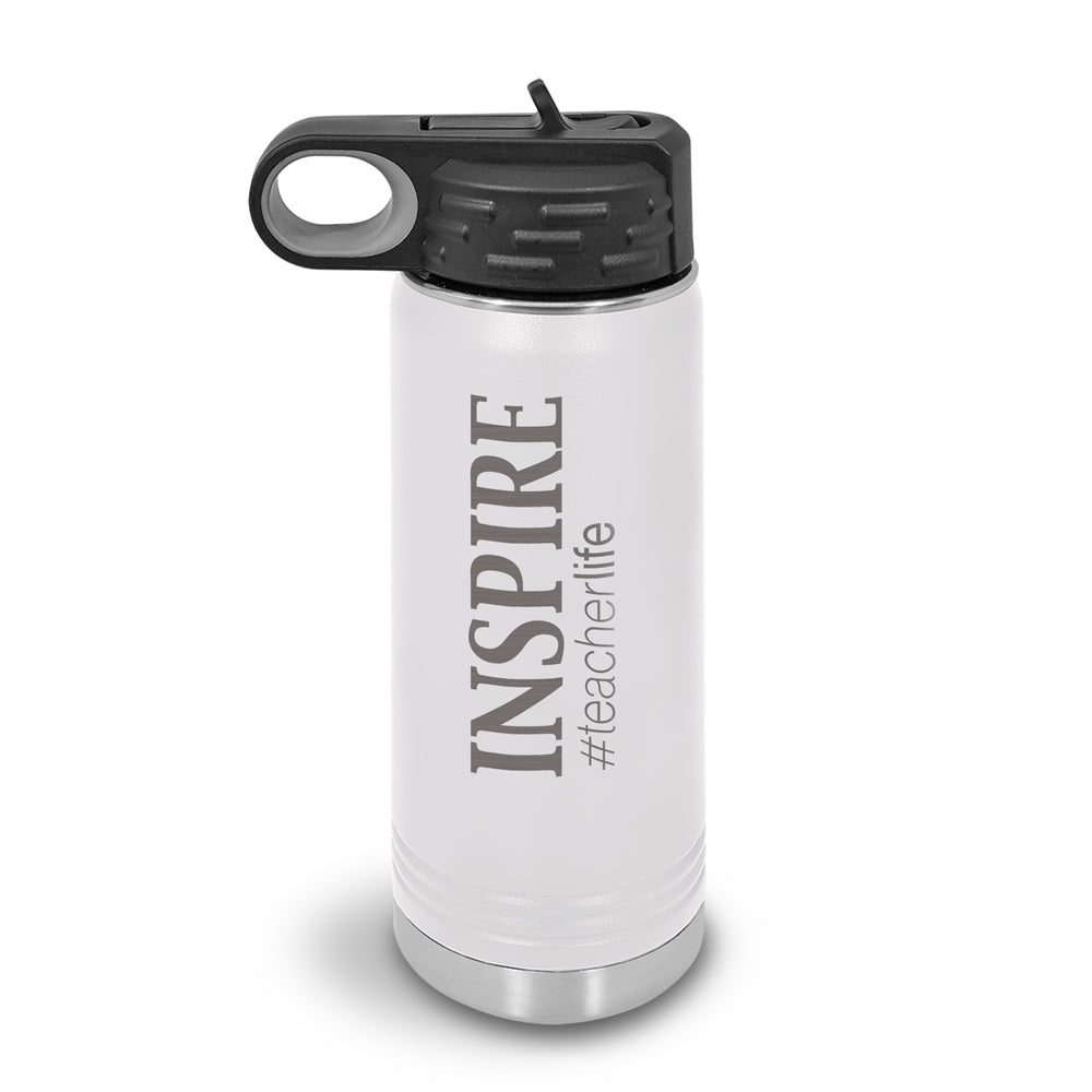 Inspire #teacherlife 20 oz. Stainless Steel Water Bottle