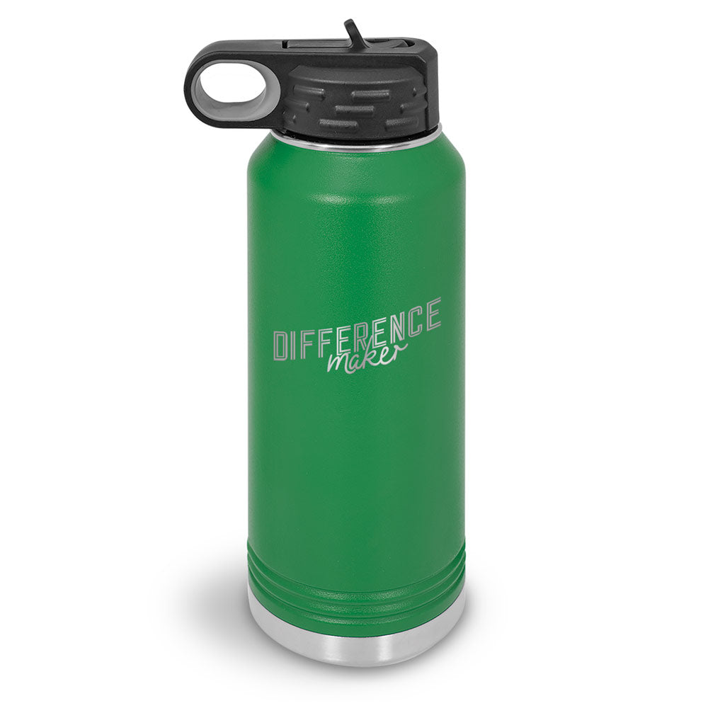 Difference Maker 32 oz. Stainless Steel Water Bottle