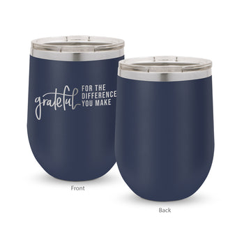 Grateful For The Difference You Make 12 oz. Stainless Steel Tumbler