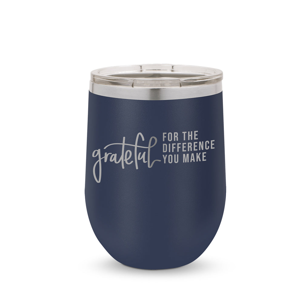 Grateful For The Difference You Make 12 oz. Stainless Steel Tumbler