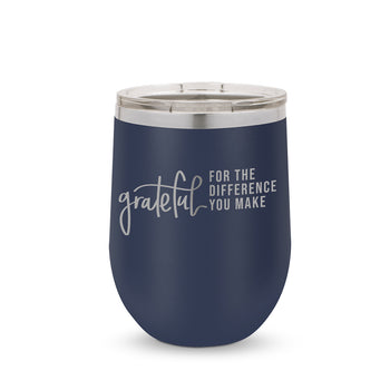 Grateful For The Difference You Make 12 oz. Stainless Steel Tumbler