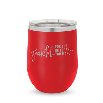 Grateful For The Difference You Make 12 oz. Stainless Steel Tumbler