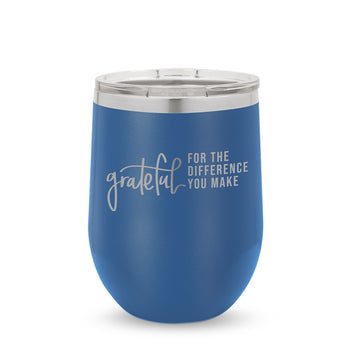 Grateful For The Difference You Make 12 oz. Stainless Steel Tumbler