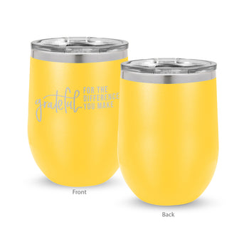Grateful For The Difference You Make 12 oz. Stainless Steel Tumbler