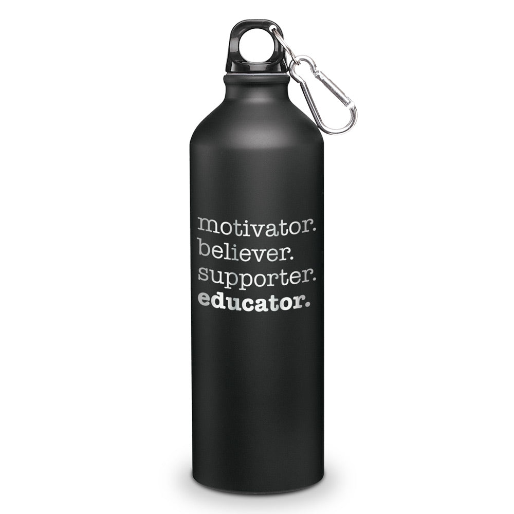 Motivator. Believer. Supporter. Educator. 24 oz. Carabiner Canteen
