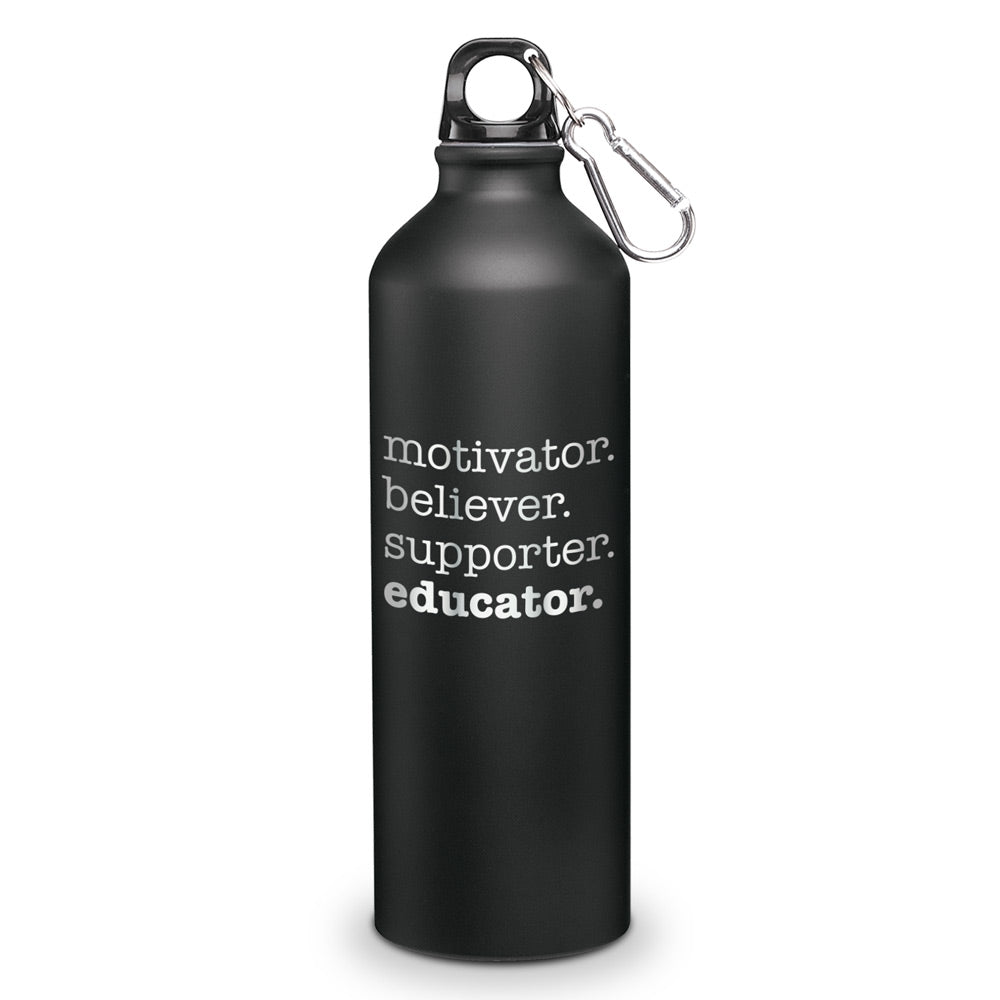 Motivator. Believer. Supporter. Educator. 24 oz. Carabiner Canteen
