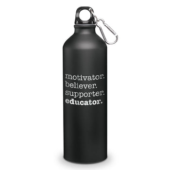 Motivator. Believer. Supporter. Educator. 24 oz. Carabiner Canteen
