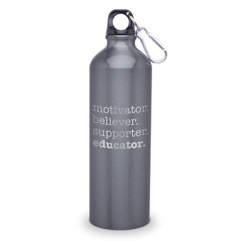 Motivator. Believer. Supporter. Educator. 24 oz. Carabiner Canteen