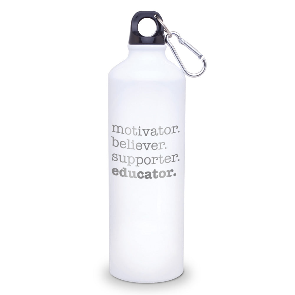 Motivator. Believer. Supporter. Educator. 24 oz. Carabiner Canteen