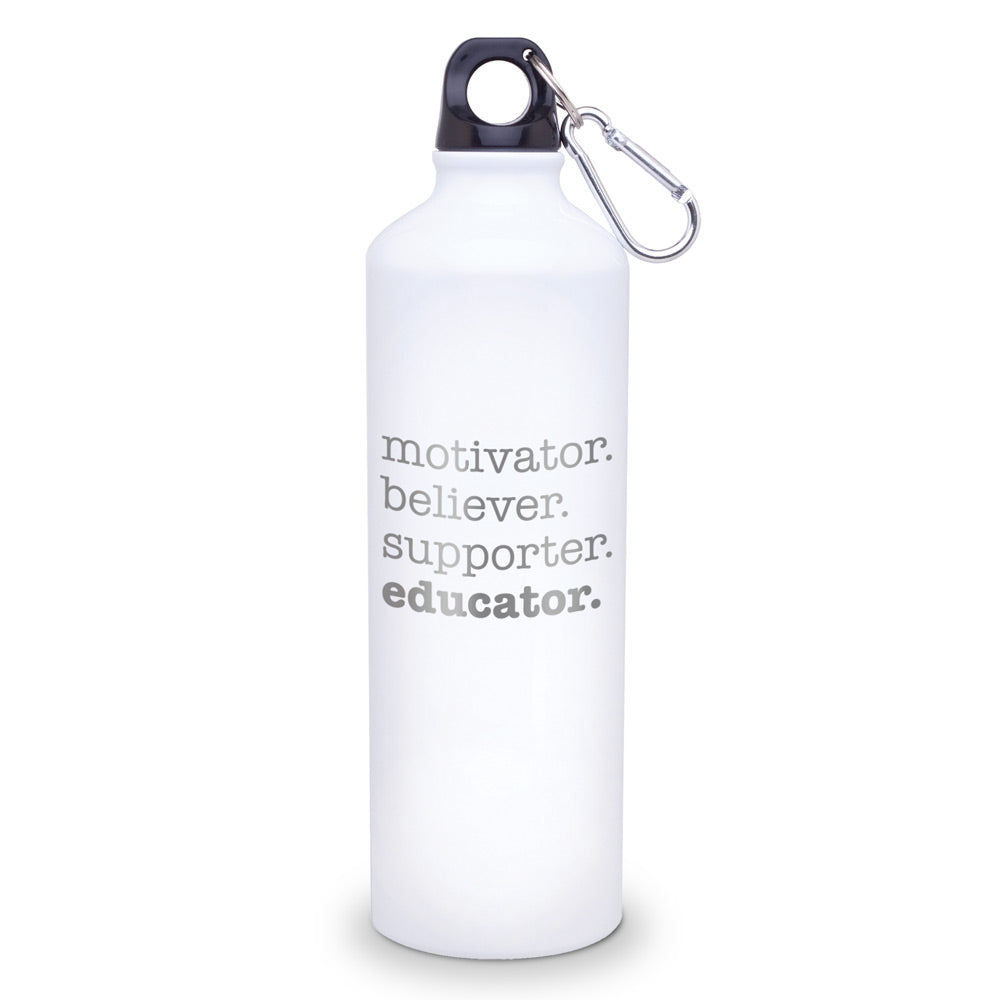 Motivator. Believer. Supporter. Educator. 24 oz. Carabiner Canteen
