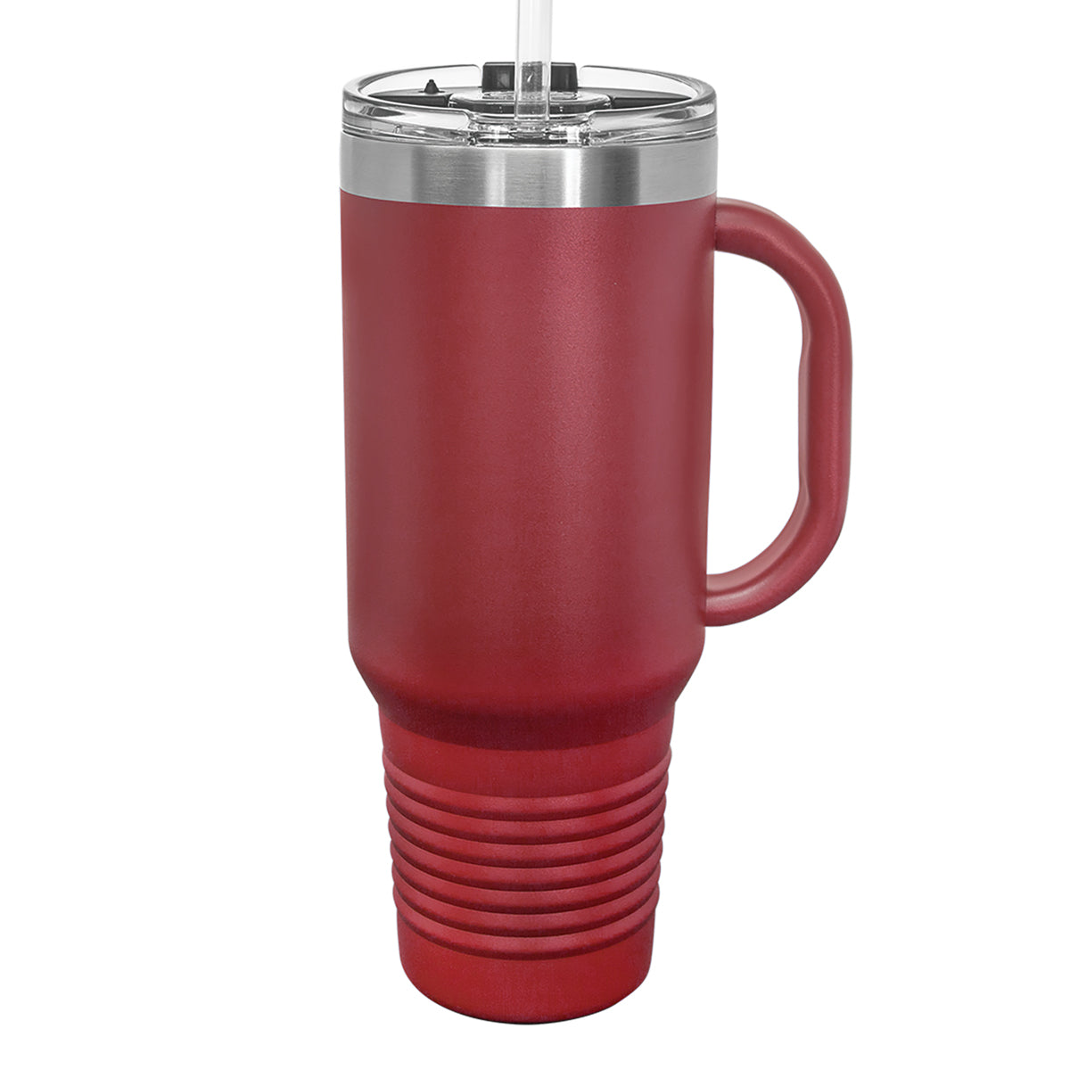 Custom 40 oz. Stainless Steel Travel Tumbler w/ Handle & Straw
