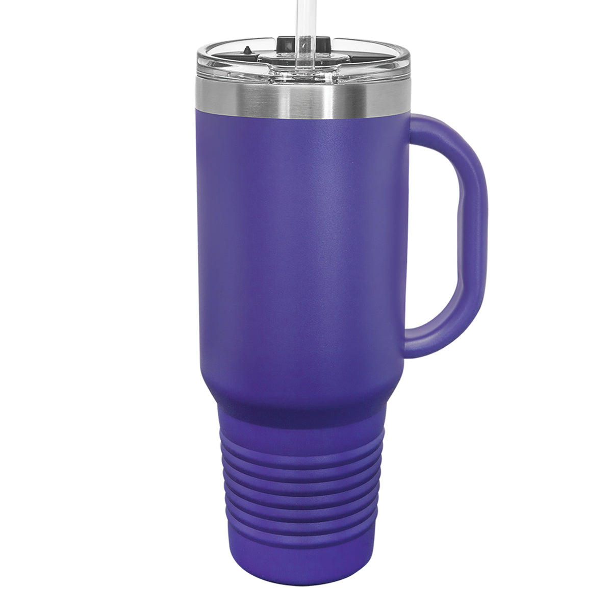 Custom 40 oz. Stainless Steel Travel Tumbler w/ Handle & Straw