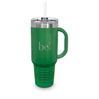 Be The Difference 40 oz. Stainless Steel Travel Tumbler w/ Handle & Straw