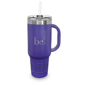 Be The Difference 40 oz. Stainless Steel Travel Tumbler w/ Handle & Straw