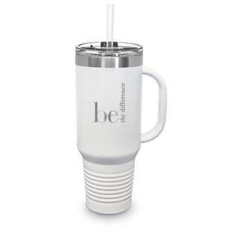 Be The Difference 40 oz. Stainless Steel Travel Tumbler w/ Handle & Straw