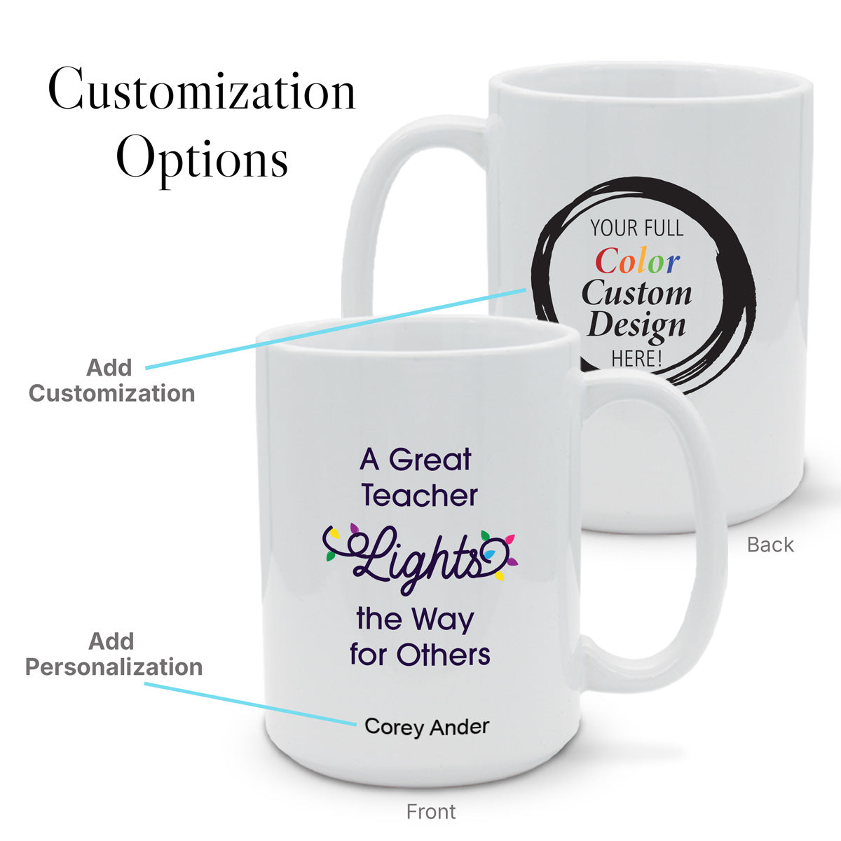 A Great Teacher Lights The Way 15 oz. Mug