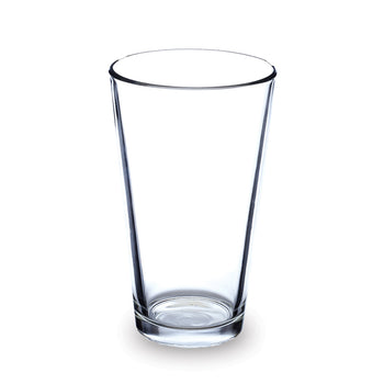 Clear 16-ounce pint glass 