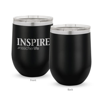 Inspire #teacherlife 12 oz. Stainless Steel Tumbler