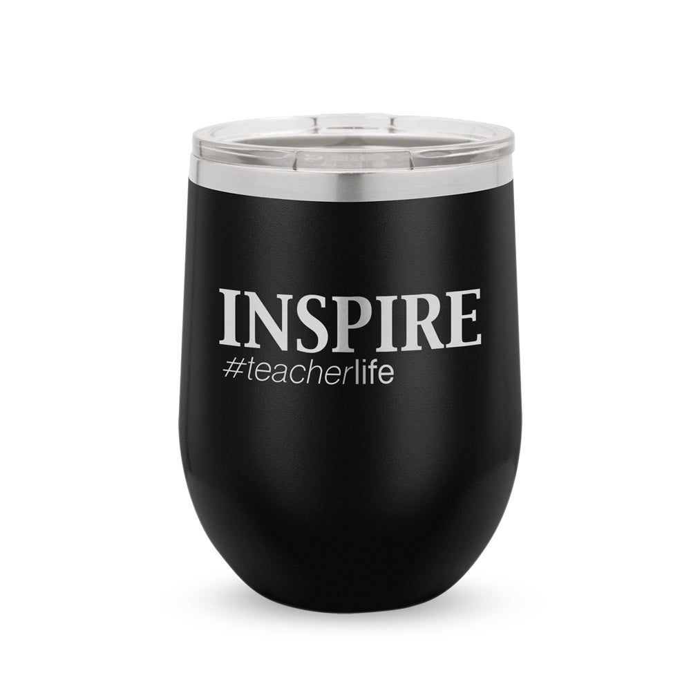Inspire #teacherlife 12 oz. Stainless Steel Tumbler