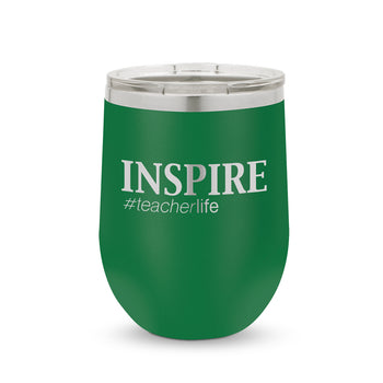 Inspire #teacherlife 12 oz. Stainless Steel Tumbler