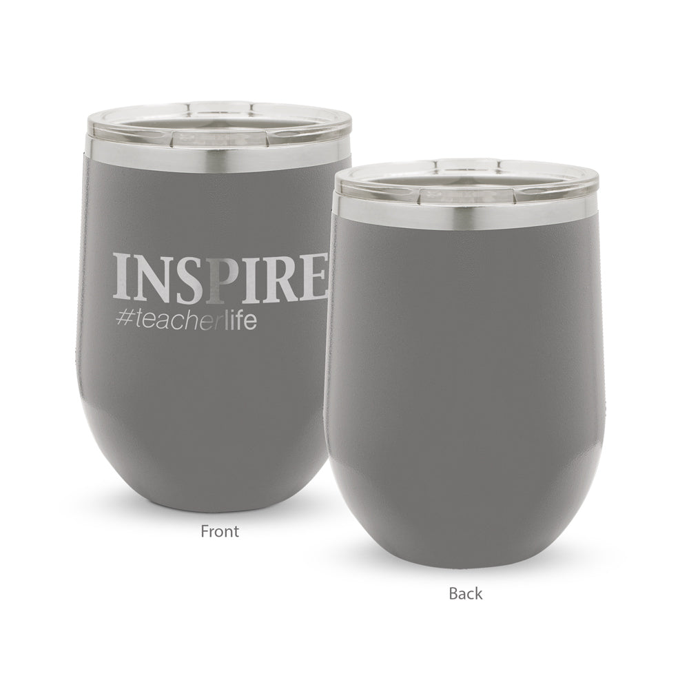 Inspire #teacherlife 12 oz. Stainless Steel Tumbler