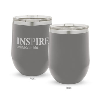 Inspire #teacherlife 12 oz. Stainless Steel Tumbler