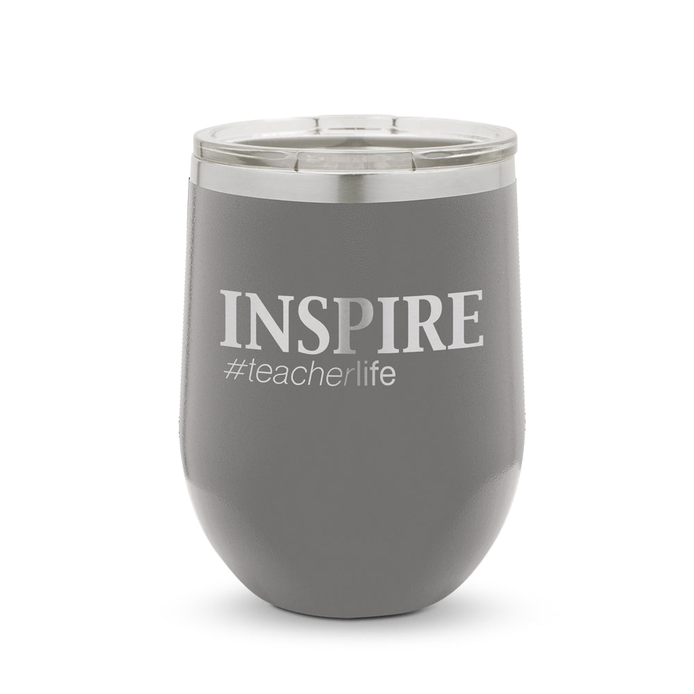 Inspire #teacherlife 12 oz. Stainless Steel Tumbler