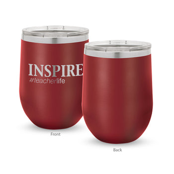 Inspire #teacherlife 12 oz. Stainless Steel Tumbler