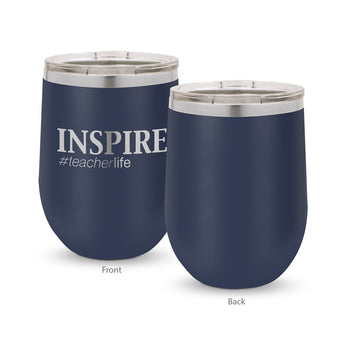 Inspire #teacherlife 12 oz. Stainless Steel Tumbler