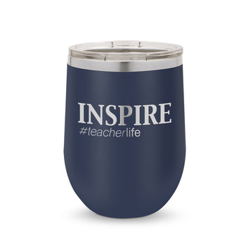 Inspire #teacherlife 12 oz. Stainless Steel Tumbler