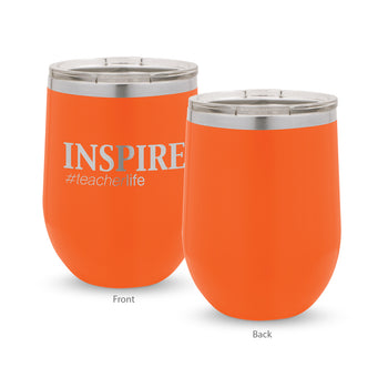 Inspire #teacherlife 12 oz. Stainless Steel Tumbler