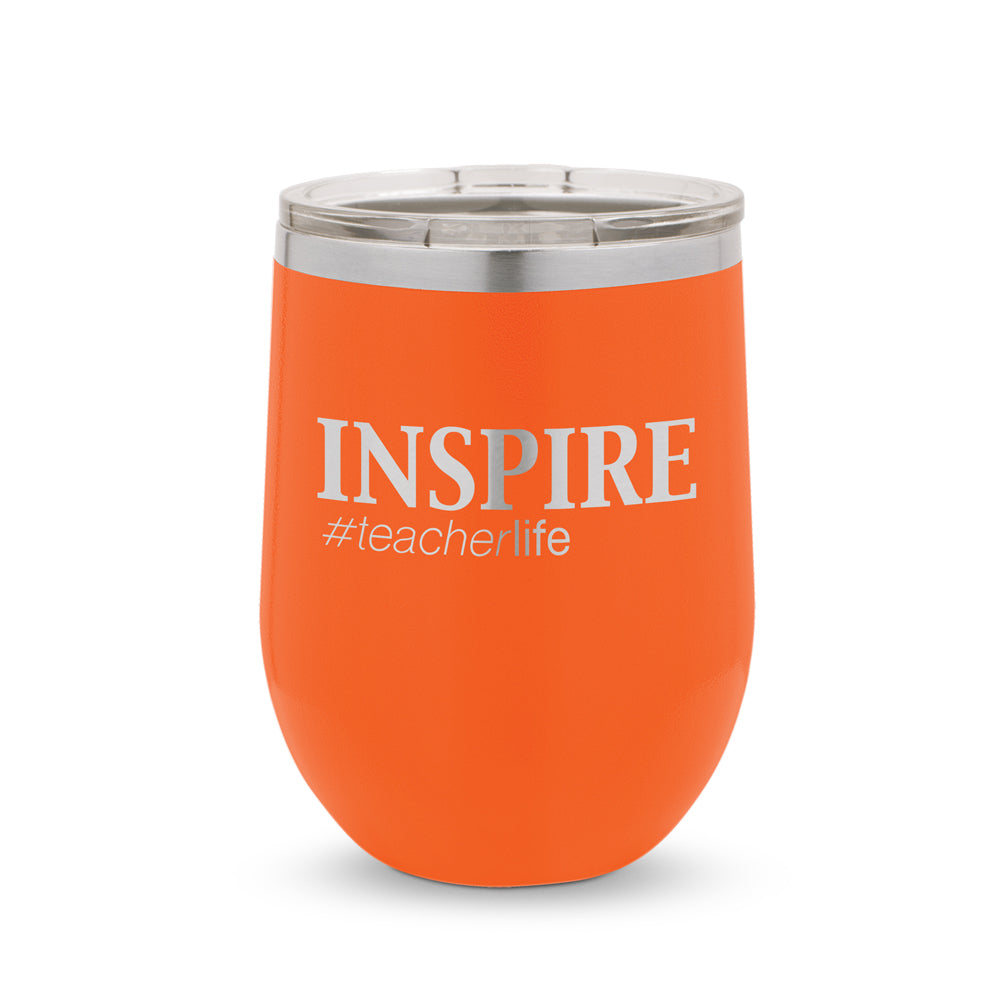 Inspire #teacherlife 12 oz. Stainless Steel Tumbler