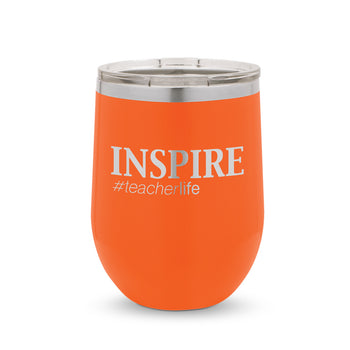 Inspire #teacherlife 12 oz. Stainless Steel Tumbler