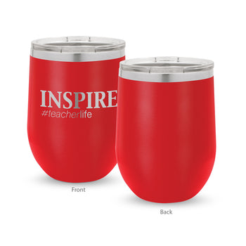 Inspire #teacherlife 12 oz. Stainless Steel Tumbler