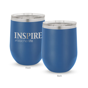 Inspire #teacherlife 12 oz. Stainless Steel Tumbler