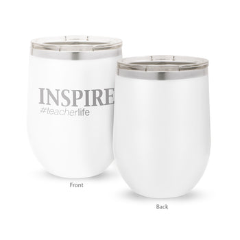 Inspire #teacherlife 12 oz. Stainless Steel Tumbler