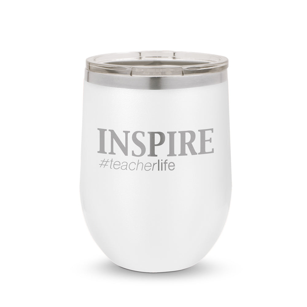 Inspire #teacherlife 12 oz. Stainless Steel Tumbler