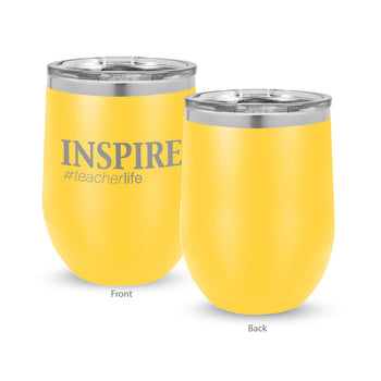 Inspire #teacherlife 12 oz. Stainless Steel Tumbler
