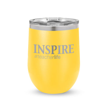 Inspire #teacherlife 12 oz. Stainless Steel Tumbler