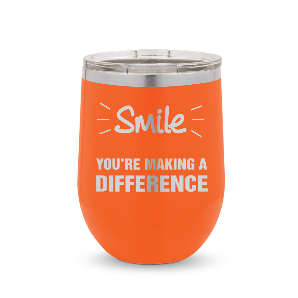 Smile You’re Making A Difference 12 oz. Stainless Steel Tumbler