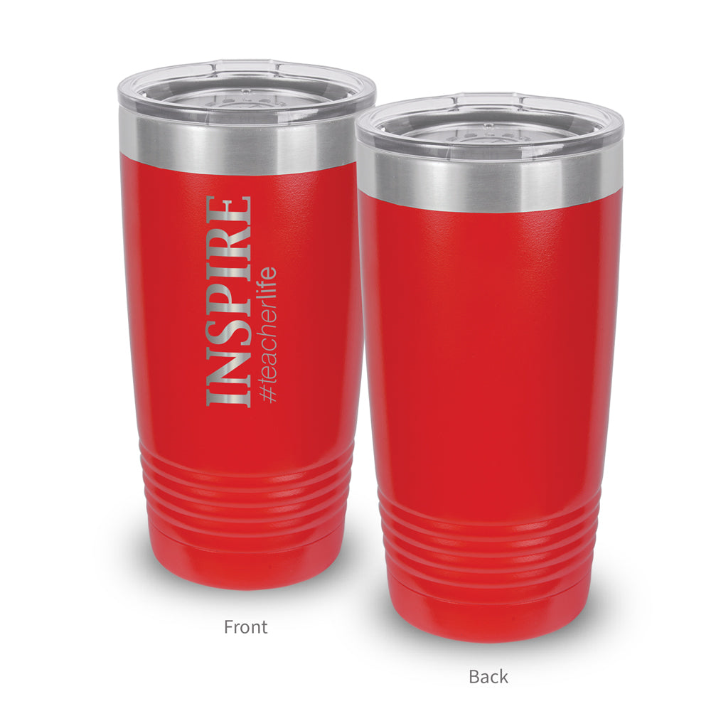 Inspire #teacherlife 20 oz. Stainless Steel Tumbler